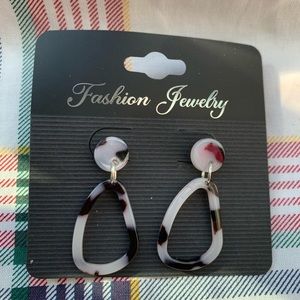 Oval Cow Print Earrings.